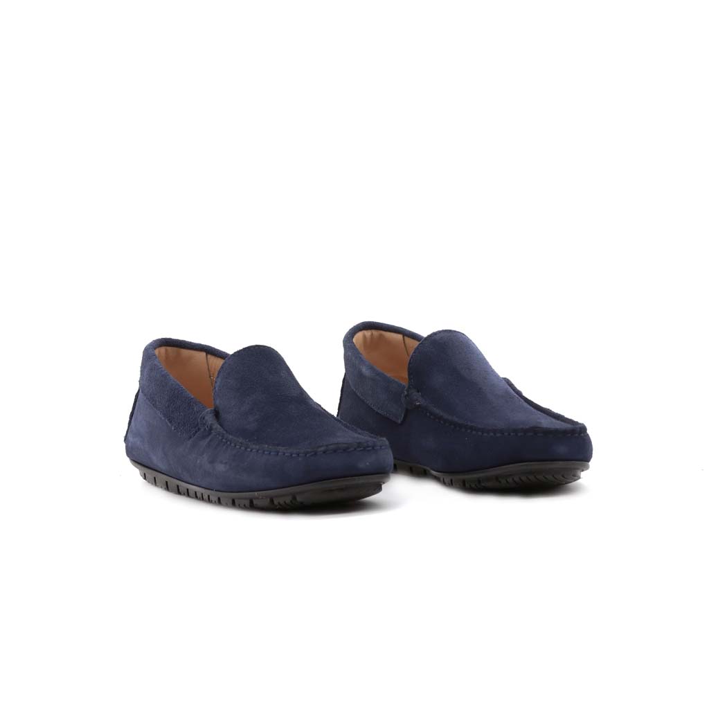 Club Style Mocassino Car Shoe Camoscio Blu
